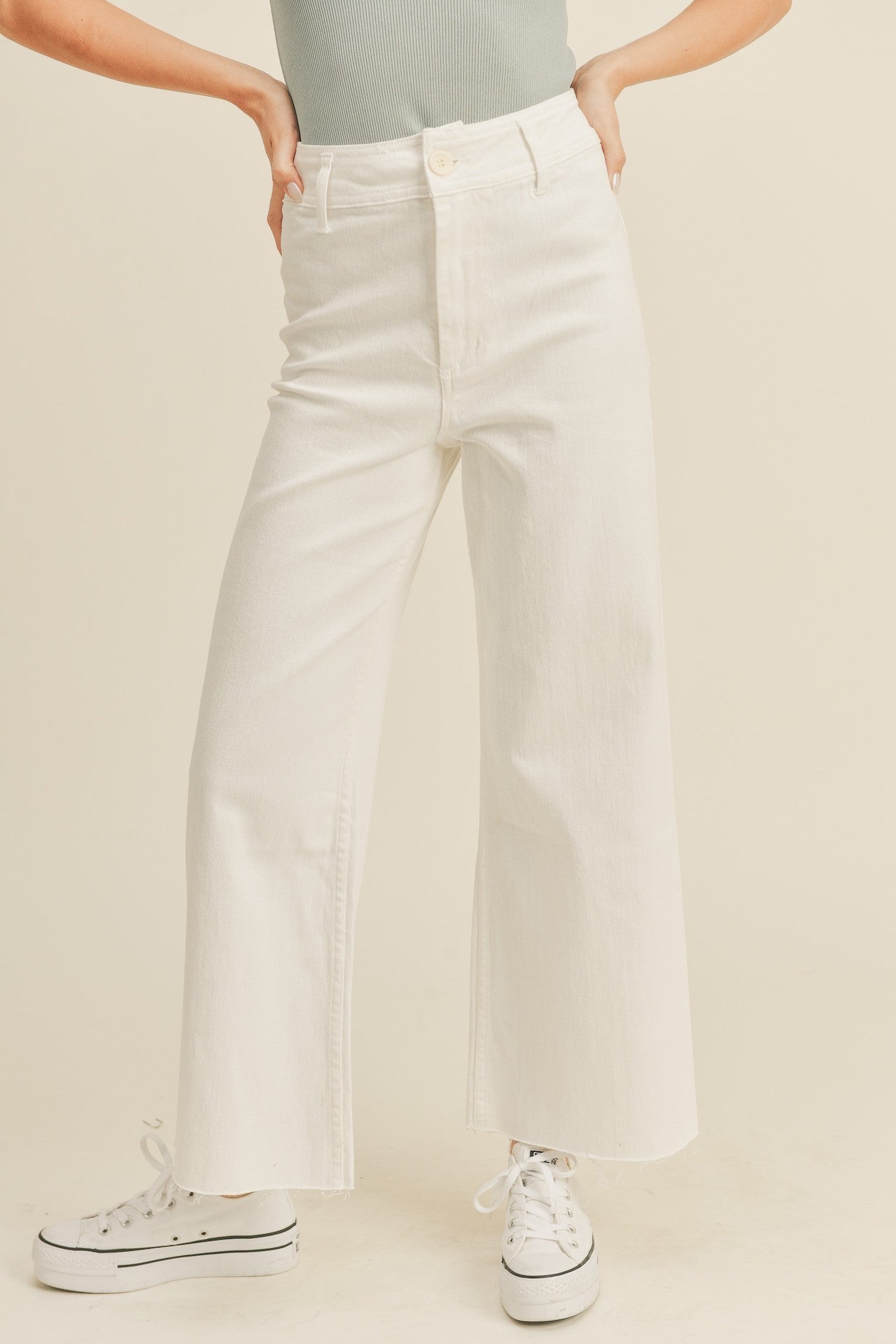 White Wide Leg Jeans