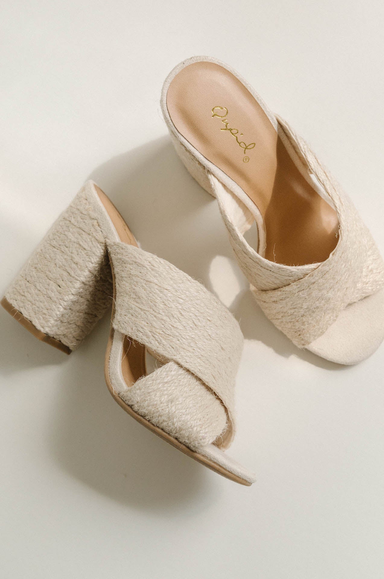 Woven Natural Raffia Heels