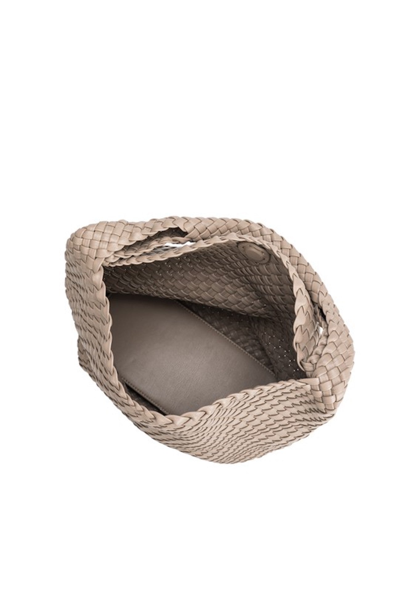 Taupe Woven Shoulder Bag