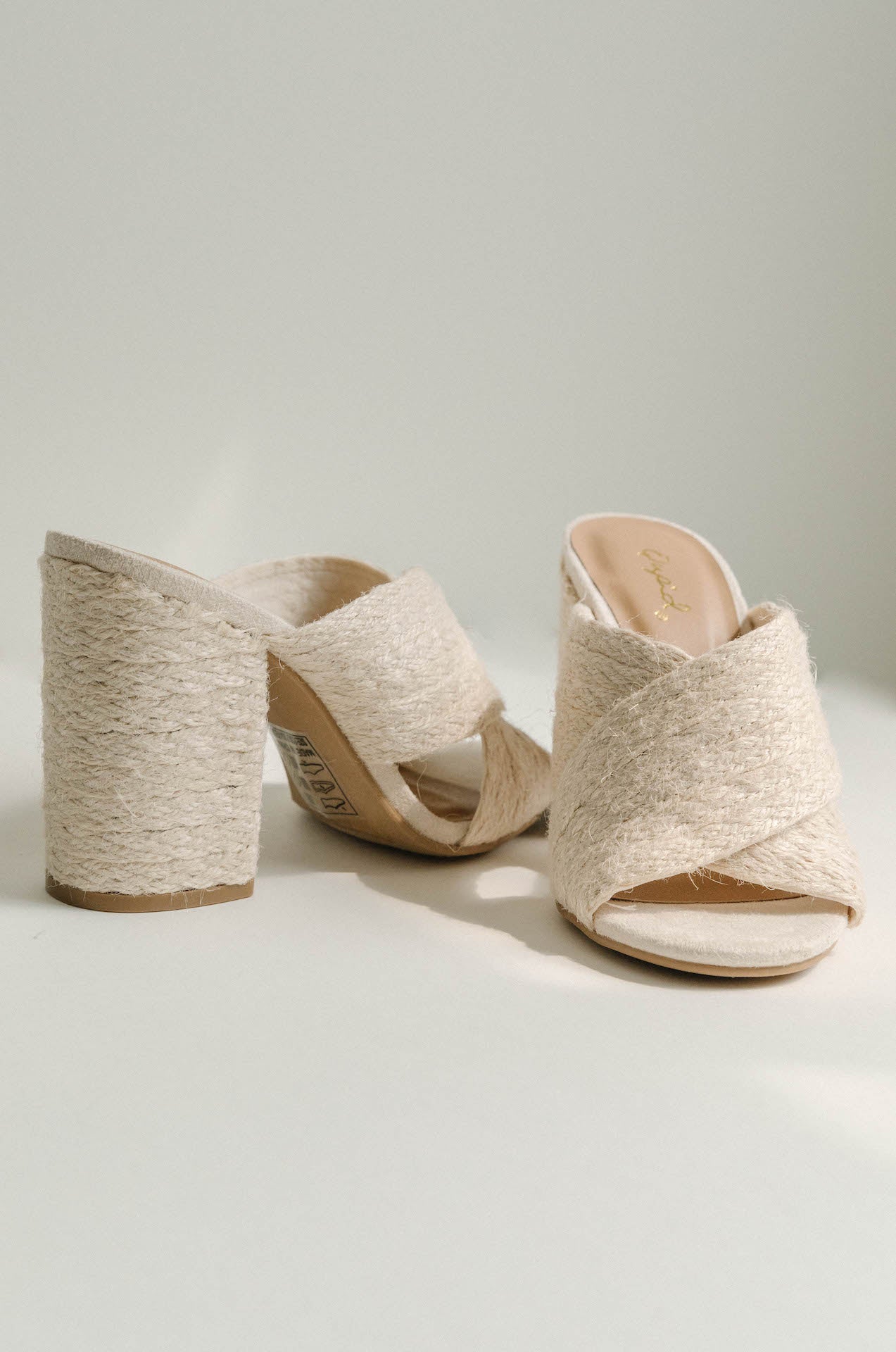 Woven Natural Raffia Heels