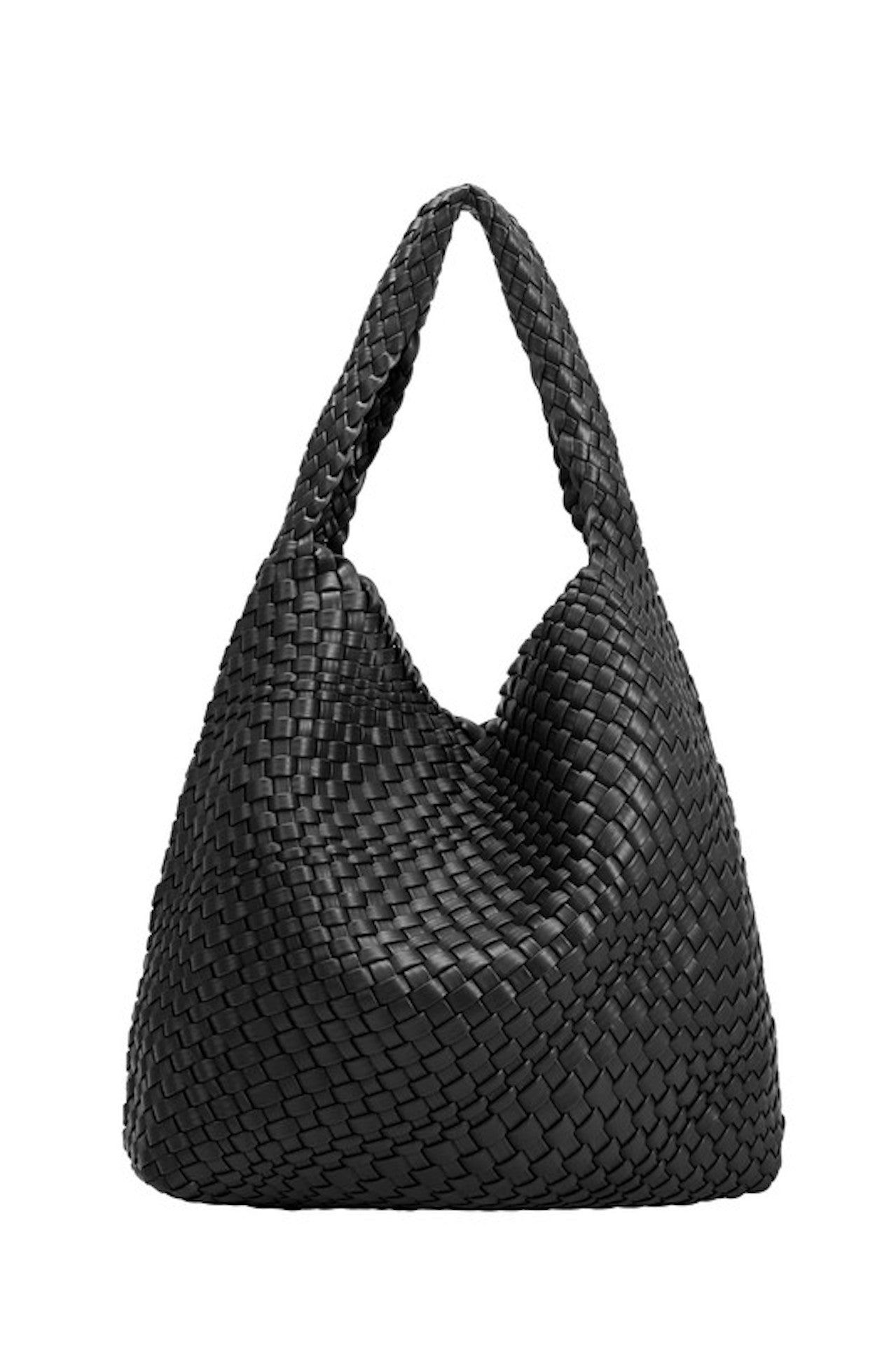 Taupe Woven Shoulder Bag