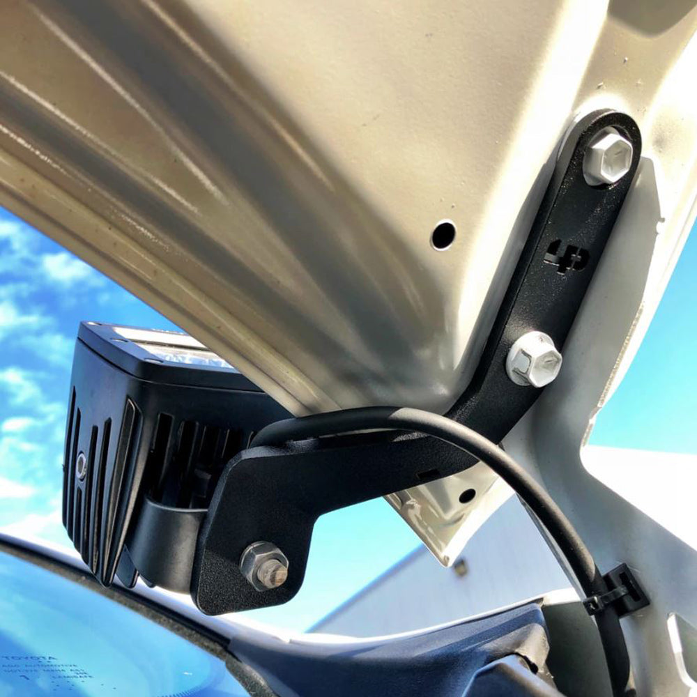 LP Aventure 16-18 Toyota RAV4 Hood Light Brackets - Bare (Pair) (lpaFLP-RAV4-18-HLB)