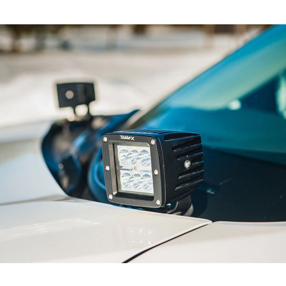 LP Aventure 2019+ Toyota RAV4 Hood Light Brackets - Bare (Pair) (lpaFLP-RAV4-19-HBL)