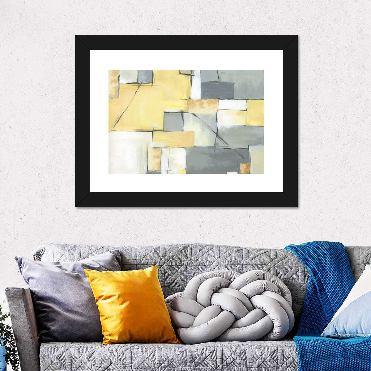 Golden Abstract III Wall Art